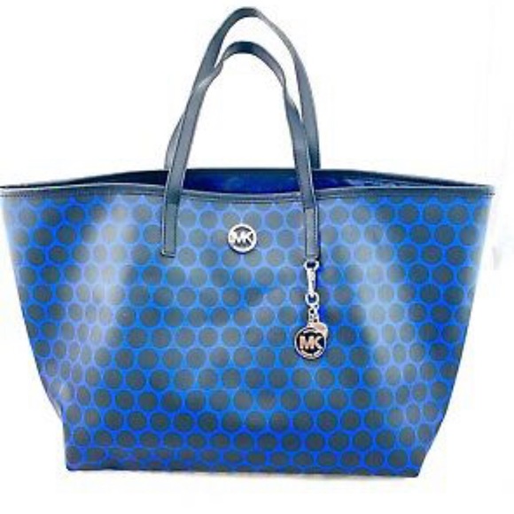 Michael Kors polka dot print Kiki black &navy blue - Picture 2 of 11